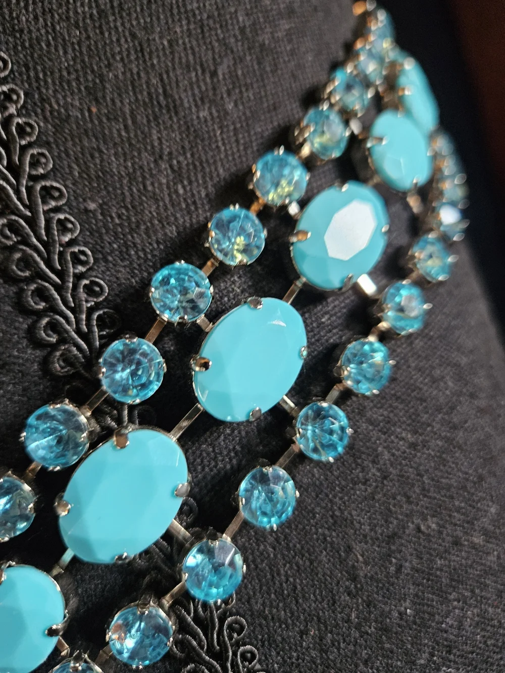 Source Unknown Turquoise Crystal Waist Belt